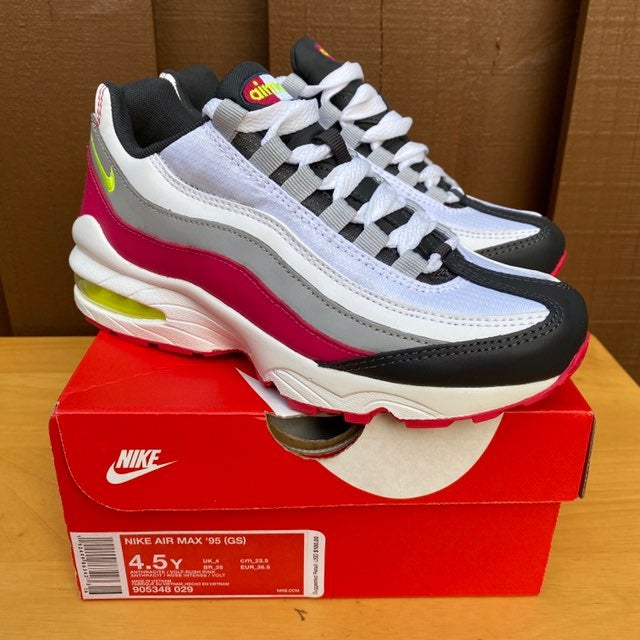 Junior NIKE AIR MAX 95 White Pink Green