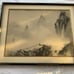 Pair Antique Framed Signed Oriental Watercolor Paintings Bamboo frame