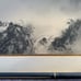 Pair Antique Framed Signed Oriental Watercolor Paintings Bamboo frame