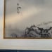 Pair Antique Framed Signed Oriental Watercolor Paintings Bamboo frame