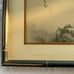 Pair Antique Framed Signed Oriental Watercolor Paintings Bamboo frame