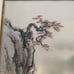 Pair Antique Framed Signed Oriental Watercolor Paintings Bamboo frame