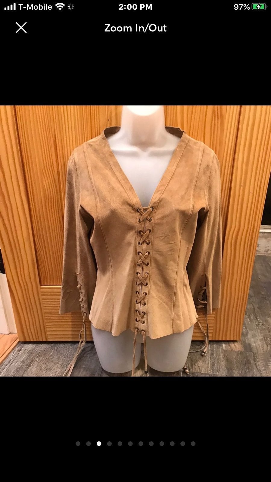 Vintage Arden B Suede Leather Top