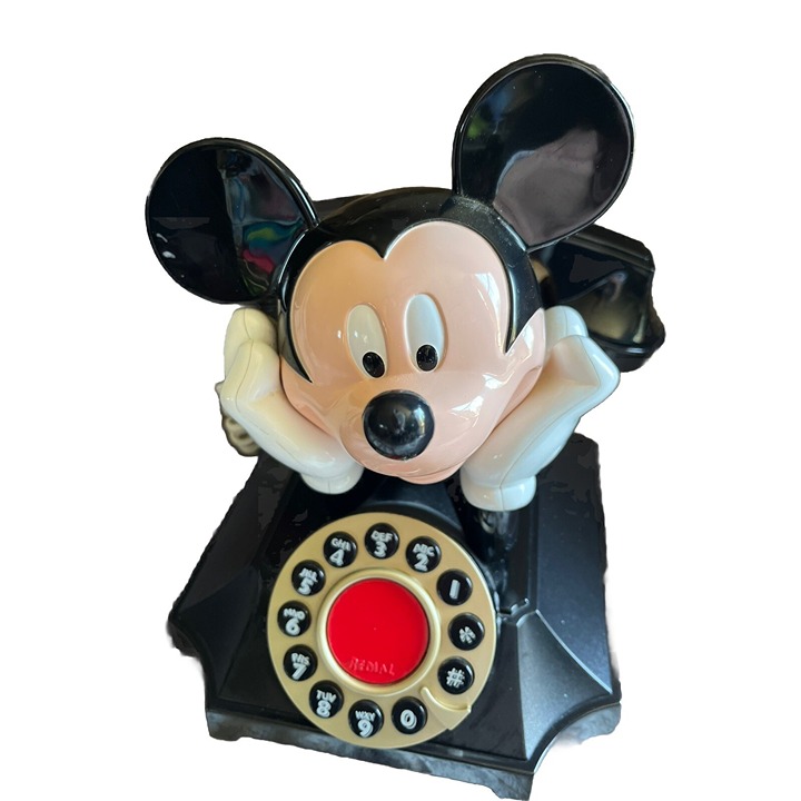 VTG 90’s Disney MICKEY MOUSE Table Top/Desk Talking Telephone Telemania