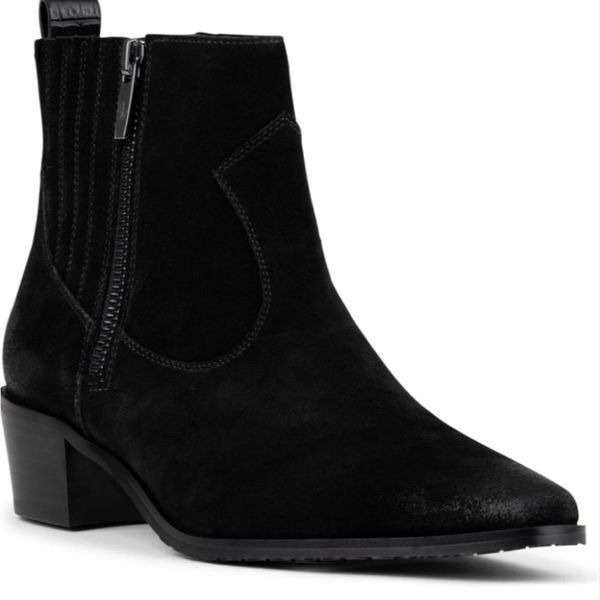Donald Pliner Banks 1 1/2 stacked block heel Ankle Boot w side zip size 6 NWT