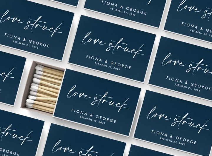 BULK Wedding Matches SET OF 50 - Custom Matches