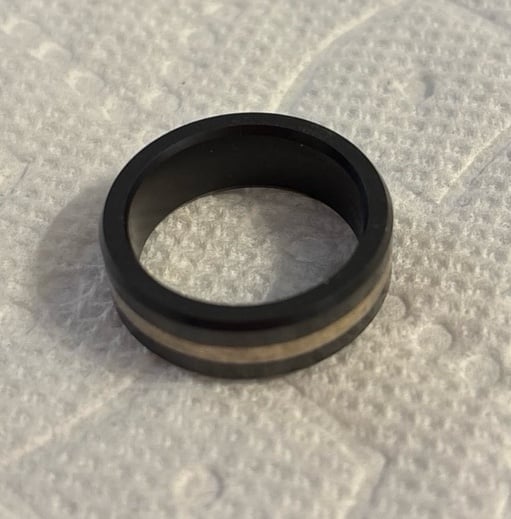 Men’s Elysium 24kt gold stripe band