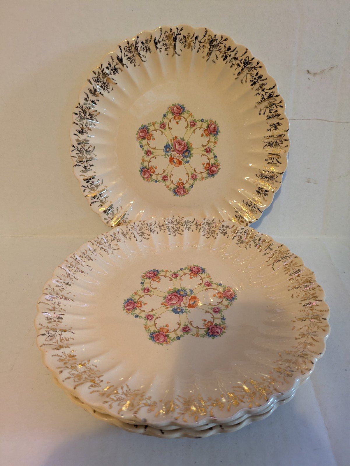 Vintage Franklinware 22K Gold Plate USA. Set of 5.