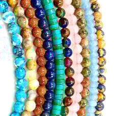 Natural Gemstone Beads 6mm 10 Strands