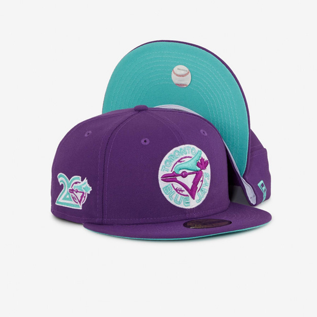 New Era Toronto Blue Jays Grape Soda Anniversary Patch 59fifty 5950 7 1/4 Hat