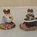 Wee Forest Folk M-060 Mom & Squeaky Clean Blue & Gray + M-111 Spring Gardener