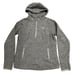 THE NORTH FACE HEATHER GRAY 1/2 ZIP PULLOVER FLEECE HOODIE WOMAN'S LARGE | E2