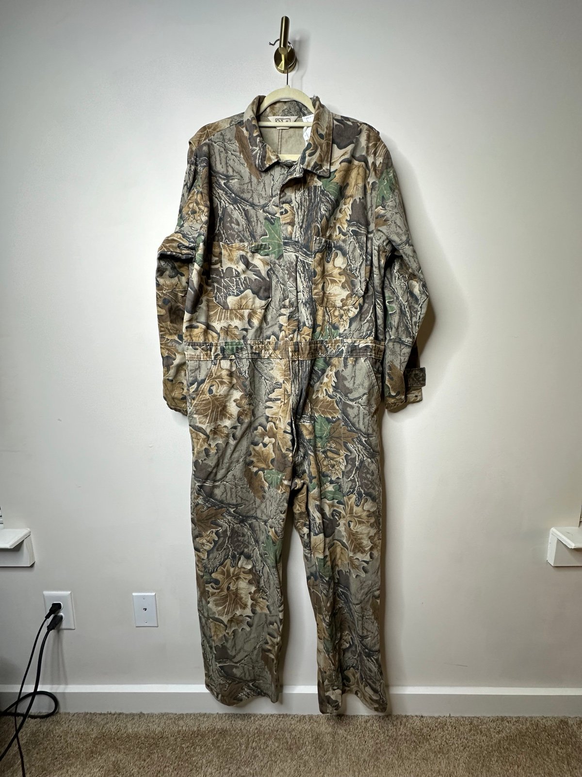 Walls Vintage 90s Camo Hunting Long Sleeve Coverall Men's XL