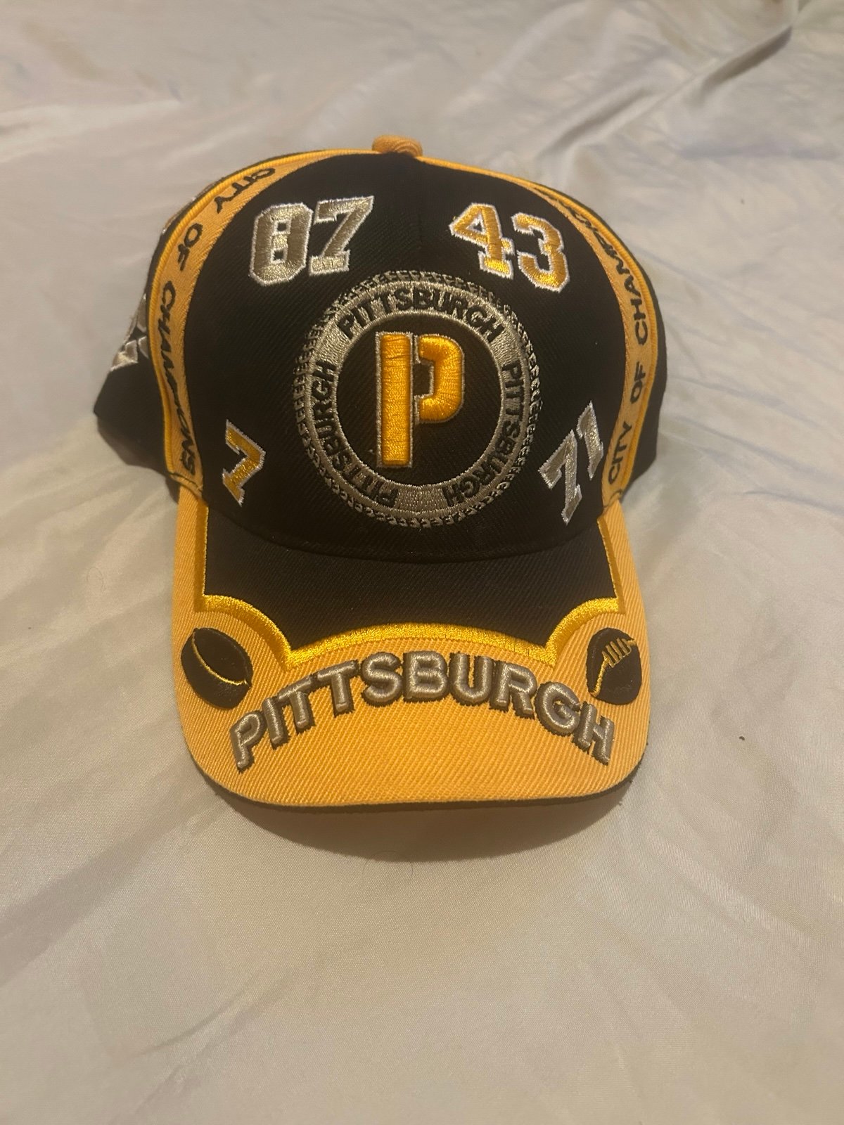 Pittsburgh City of Champions Velcroe Adjustable Unique Rare Hat/Cap