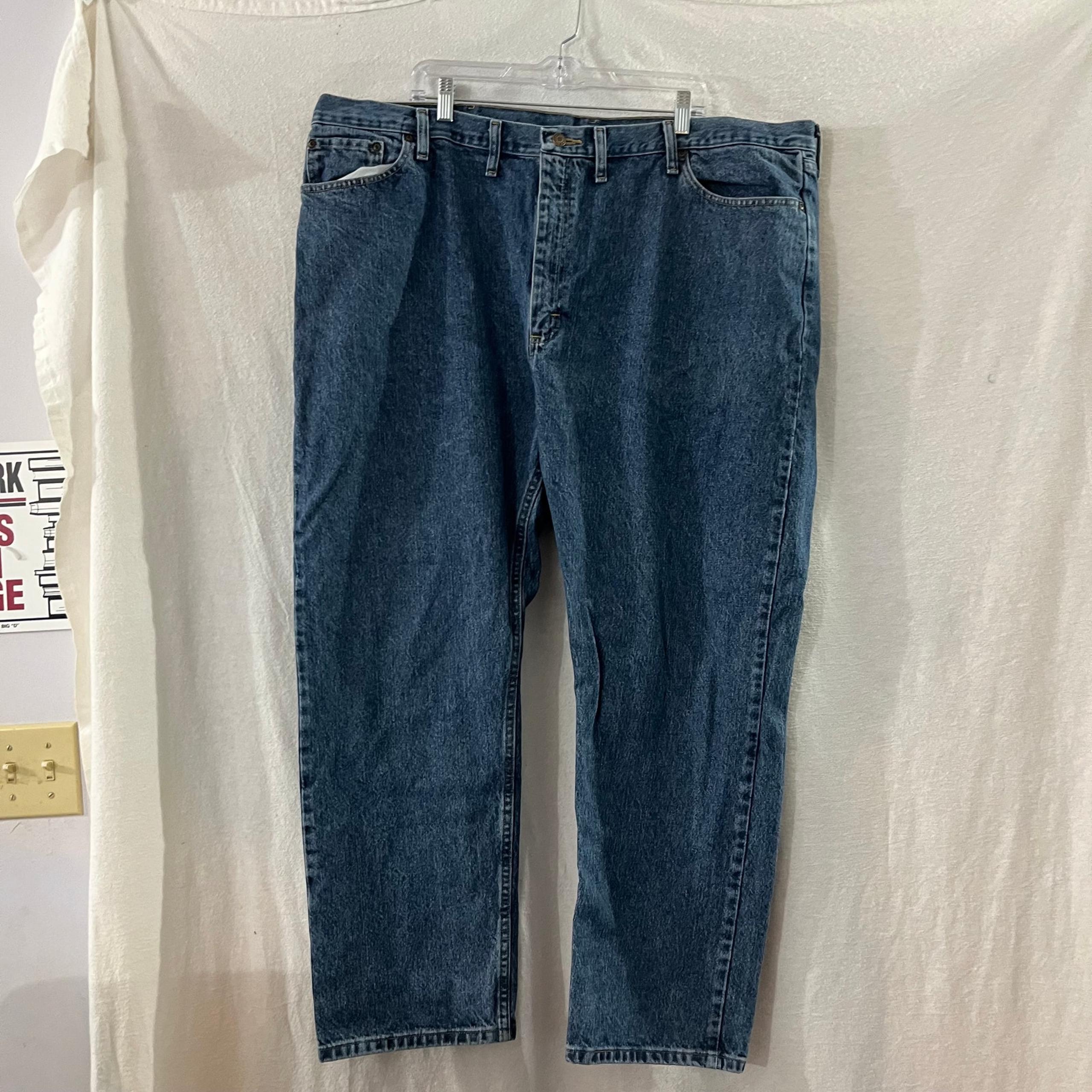 Wrangler Regular Fit Straight Leg Blue Denim Jeans Men's Size 48 x 30