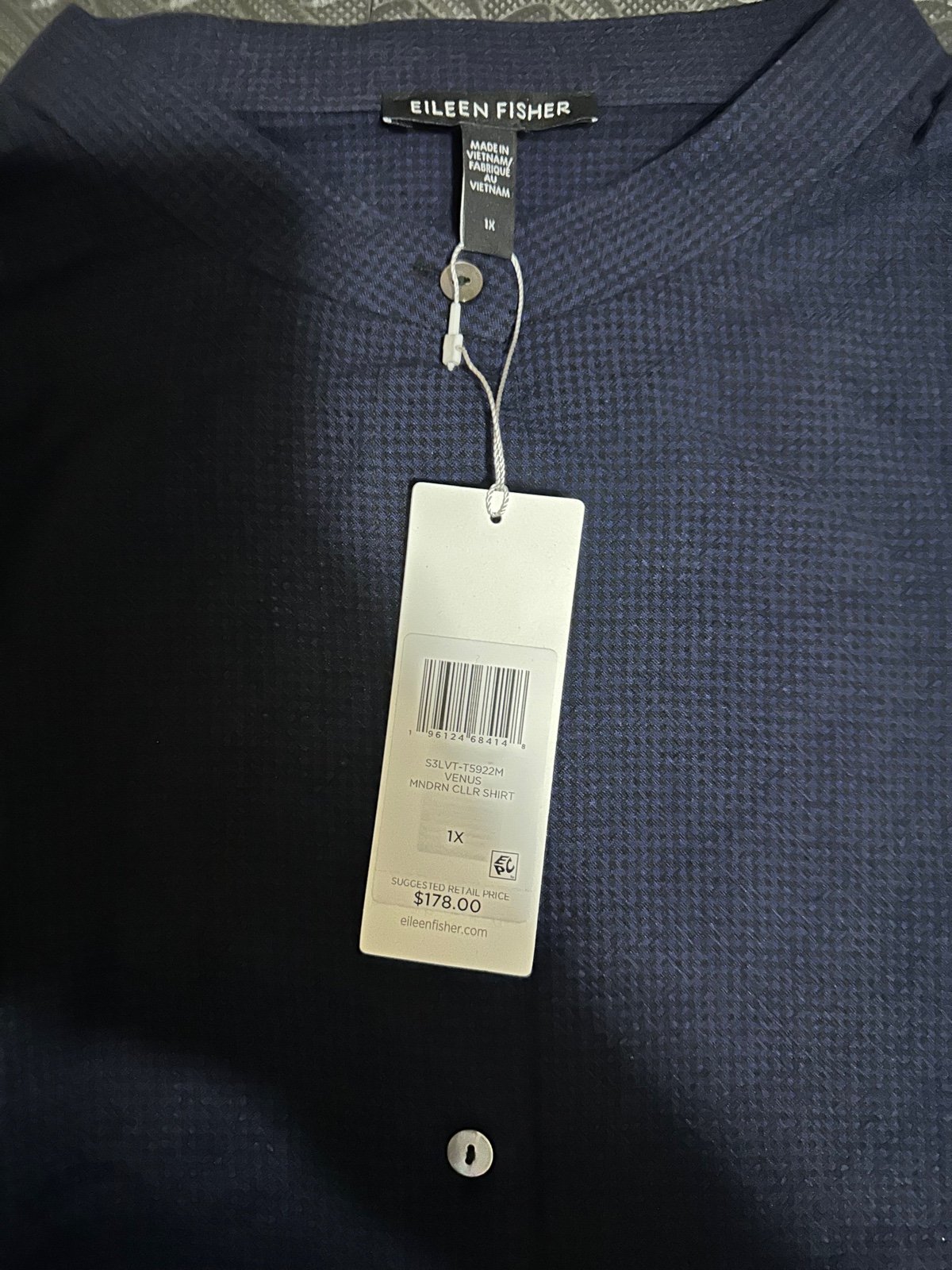 Eileen Fisher Venus Mndrn Cllr Shirt Womans 1X
