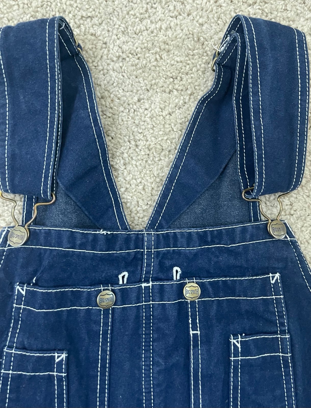 Big Smith Men’s Overalls 36x32 Denim Blue Bib Work Coveralls