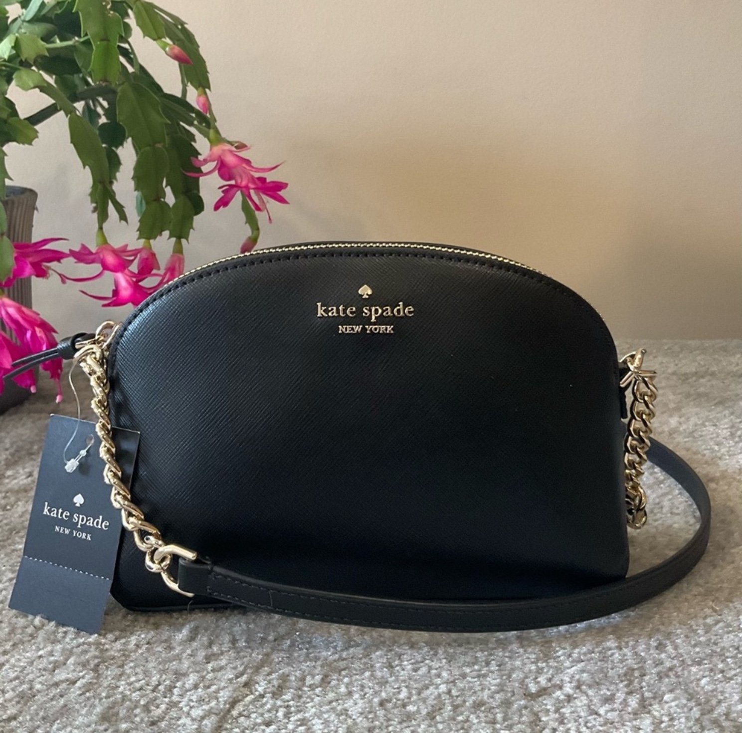 NWT Kate Spade Cameron Street Hilli Black Leather Crossbody Bag