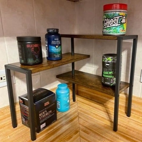 Kitchen Corner Shelf Countertop Organizer, 3 Tier Bathroom Counter Organizer