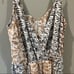 BCBGMAXAZRIA Women's Tan White Black Flowy Romper Medium