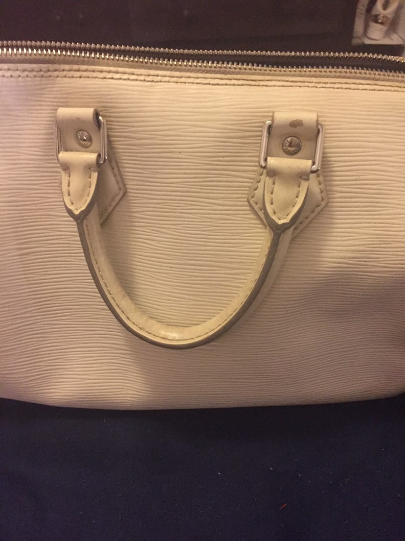 White epi speedy leather purse