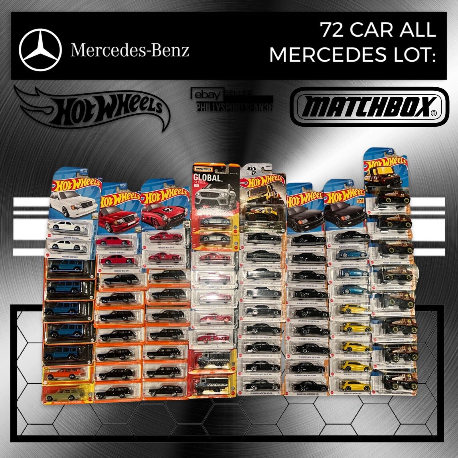 Lot Of 72 Hot Wheels Matchbox Mercedes-Benz 500E DOLLAR GENERAL AMG Global G500