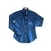 ANGELO GALASSO 1195 Women's Button Down Shirt Blouse Blue GORGEOUS COLOR