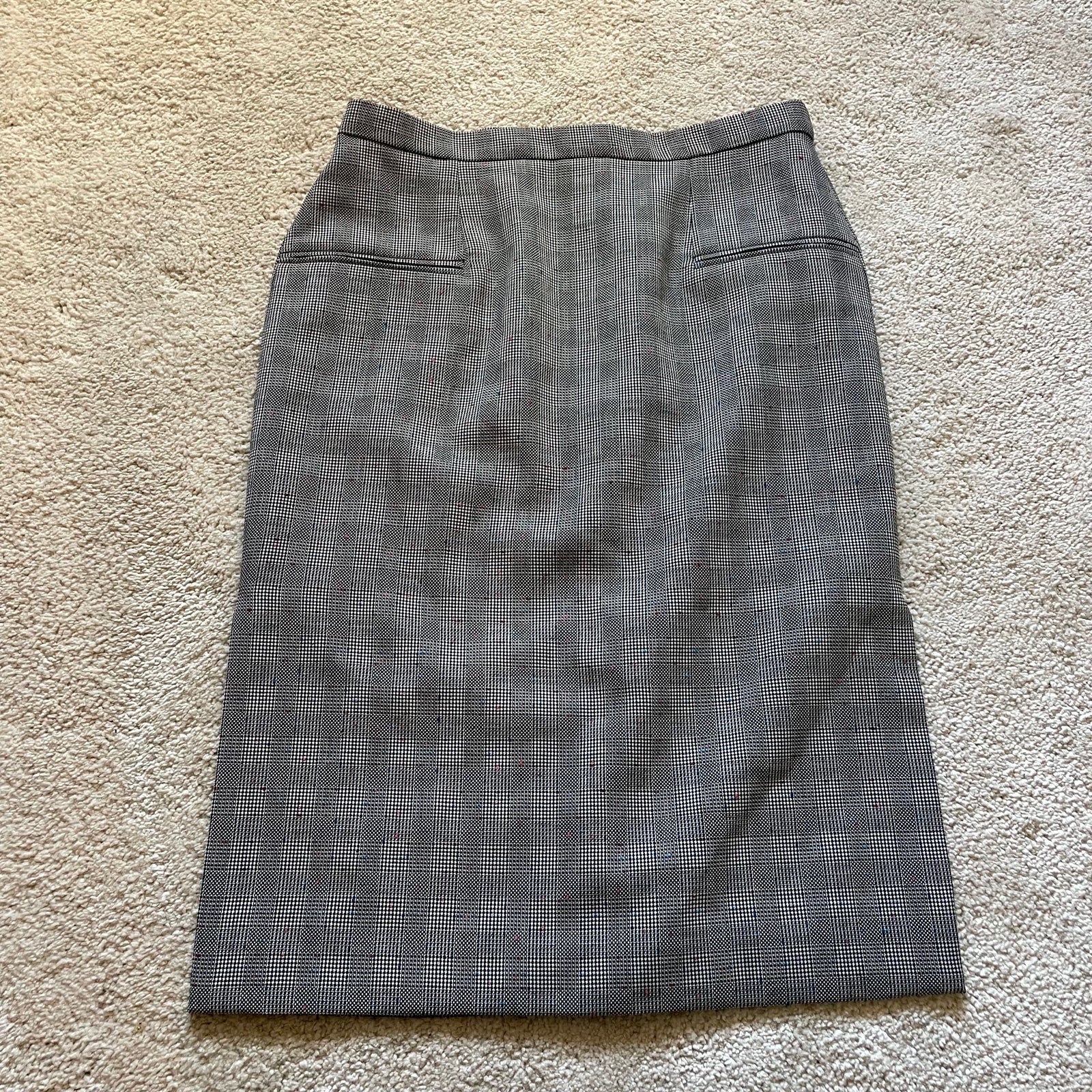 Alexander McQueen plaid grey skirt size 46