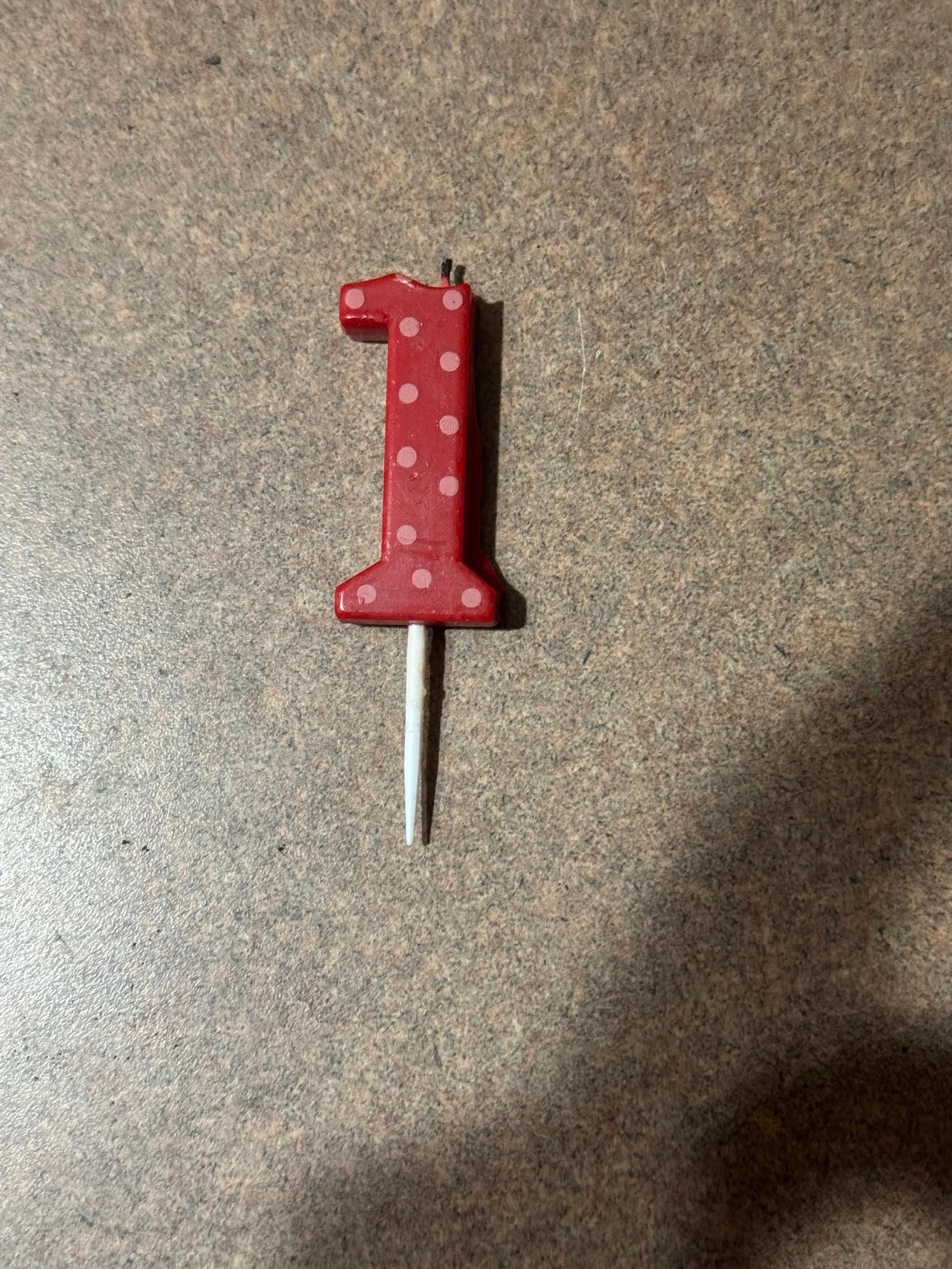 Papyrus #1 Red Polka Dot Birthday Party Candle Cake Topper Supplies Celebrate
