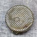 Antique Evans Green Guilloche Enamel Floral Gold Tone Mesh Mirror Powder Compact