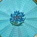 Antique Evans Green Guilloche Enamel Floral Gold Tone Mesh Mirror Powder Compact