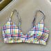 NWT Anthropologie Checkered Veronica Bikini Set Swimsuit Plaid Two Piece Swim