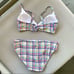 NWT Anthropologie Checkered Veronica Bikini Set Swimsuit Plaid Two Piece Swim