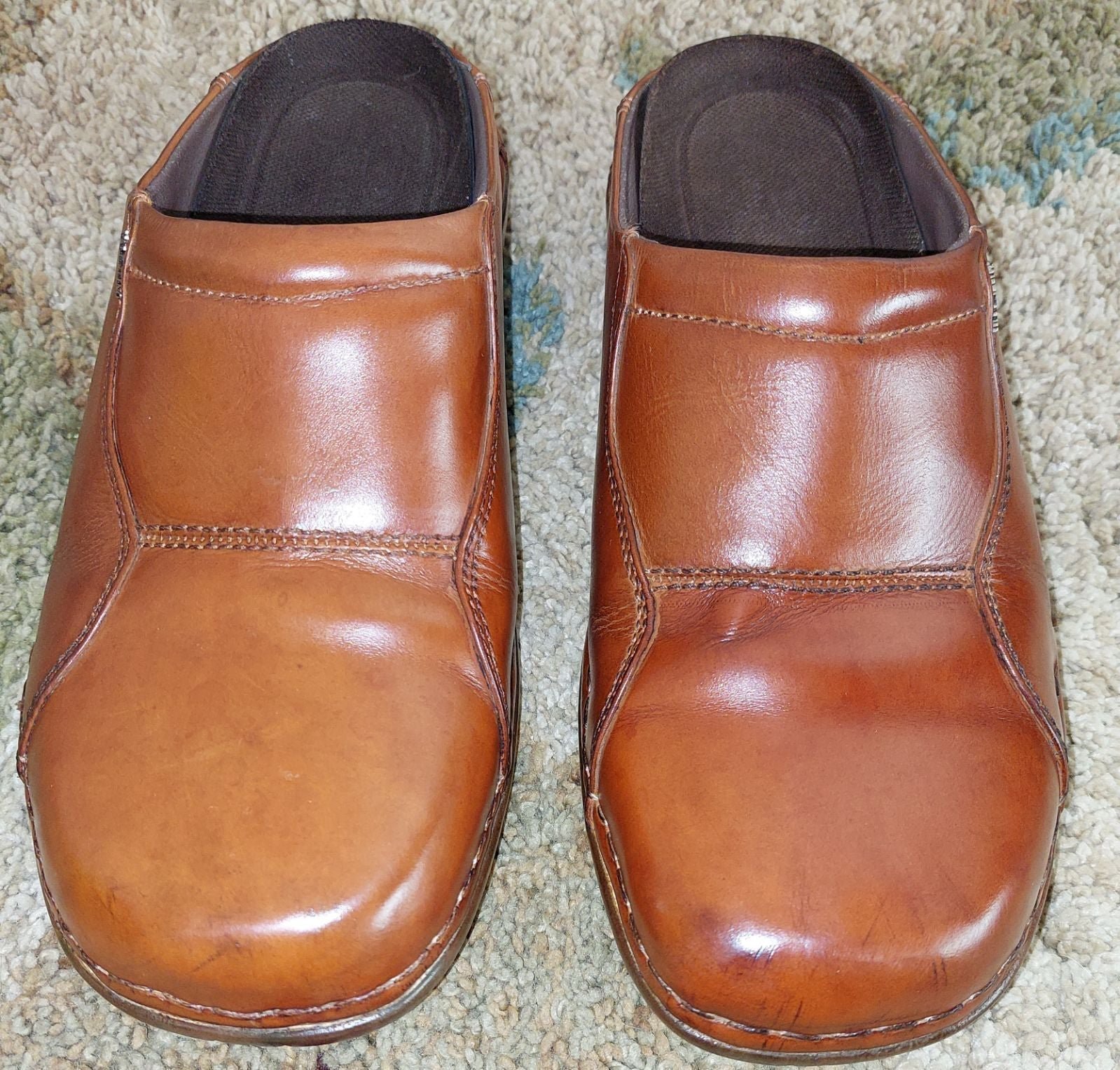 Valentino Garavani Men's Mule Clog Slip on Shoes Brown Leather 7.5 US 40 EU