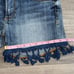 DRIFTWOOD Connie Shorts Embroidered Tassel Hem Blue Wash Size 26 Bohemian EUC