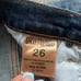 DRIFTWOOD Connie Shorts Embroidered Tassel Hem Blue Wash Size 26 Bohemian EUC