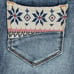 DRIFTWOOD Connie Shorts Embroidered Tassel Hem Blue Wash Size 26 Bohemian EUC
