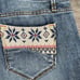 DRIFTWOOD Connie Shorts Embroidered Tassel Hem Blue Wash Size 26 Bohemian EUC