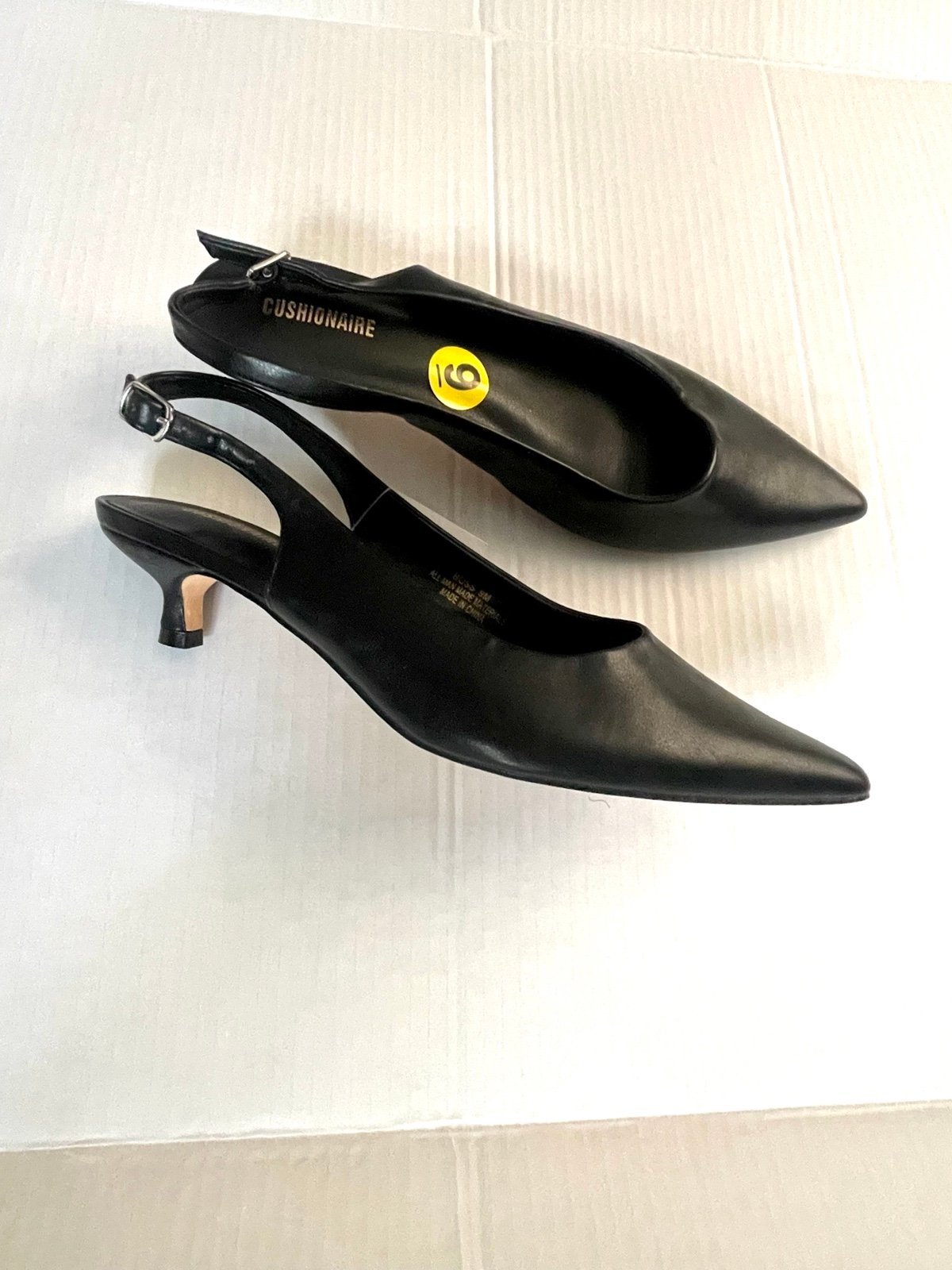 CUSHIONAIRE Slingback Black Size 9