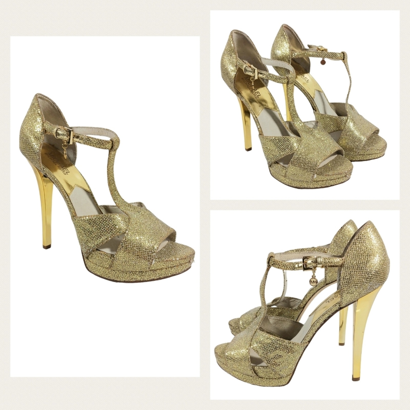 S2652 EUC 140 MICHAEL Michael Kors Diana Platform Sandals size 9.5M