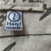 Z Handmade Letter Print Apron Linen Cotton Popover Wrap Open Back Crafts Cooking