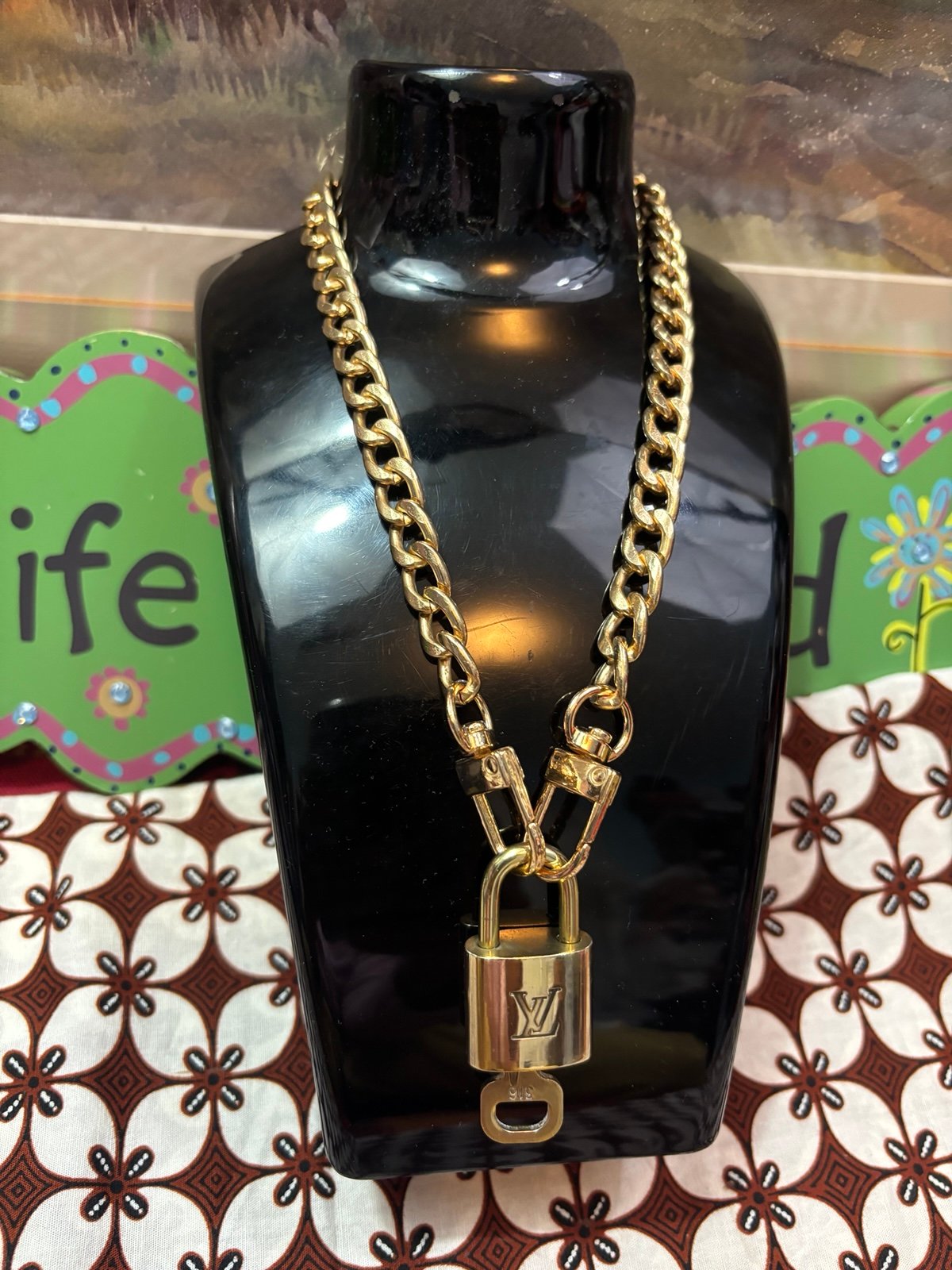 Louis Vuitton Pad lock chocker necklace #316