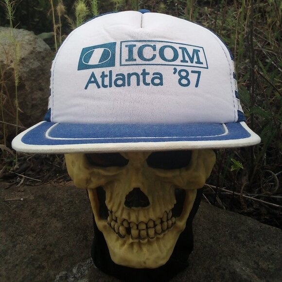 Deadstock Vintage ICOM Atlanta 1987 3 Stripe Trucker Hat