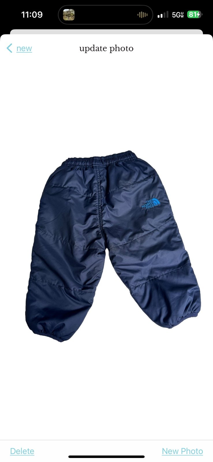North Face Fleece Lined Snow Pants