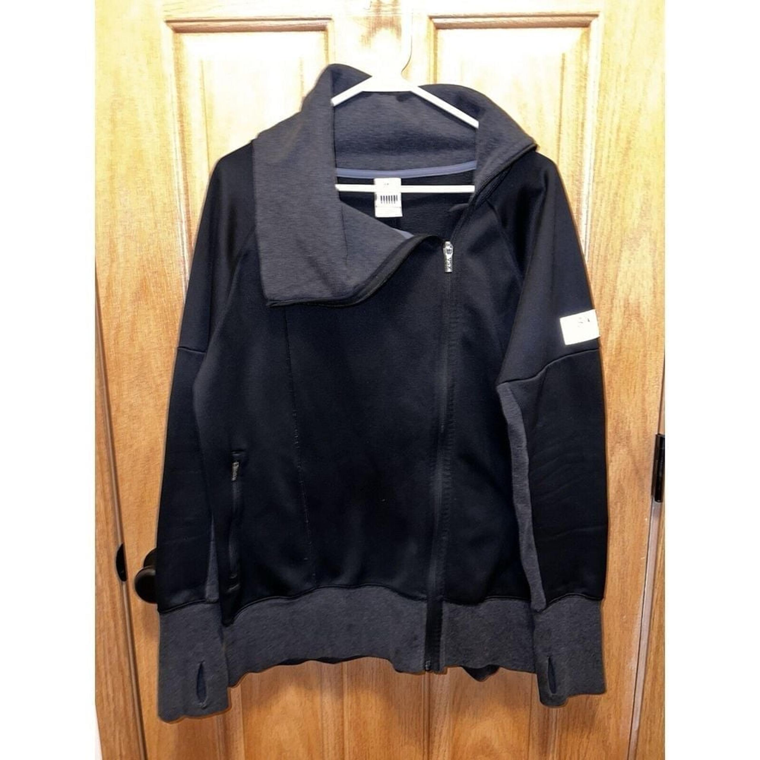 Victorias Secret VSX Sport Y2K Full Zip Black Jacket Womens Size Large