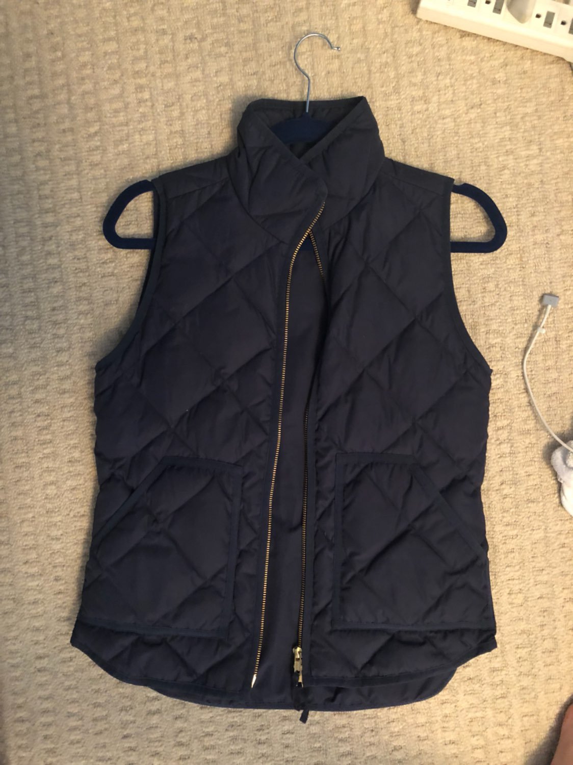 Jcrew Navy Quilted Vest