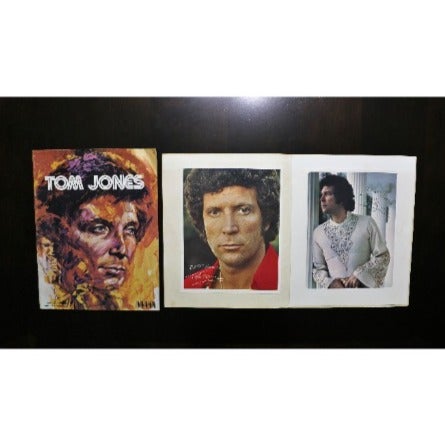 Tom Jones Autographed photos in Original Publicity folder & Autographed program