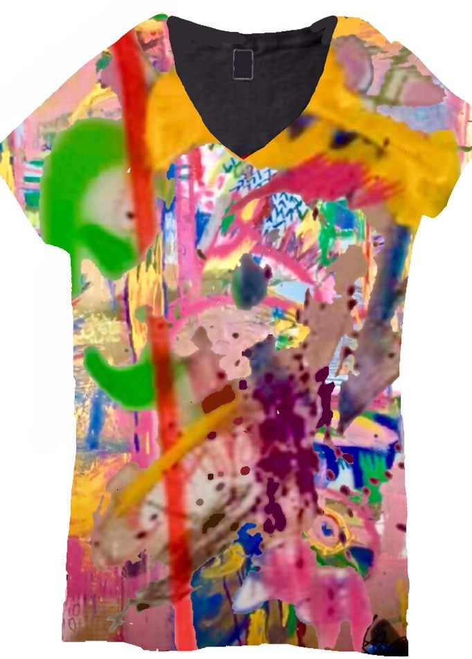 Graphic T-Shirt Art V-Neck Soft Cotton