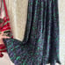 Vintage Floral Midi Skirt Small elastic waist EUC black purple green