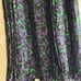 Vintage Floral Midi Skirt Small elastic waist EUC black purple green